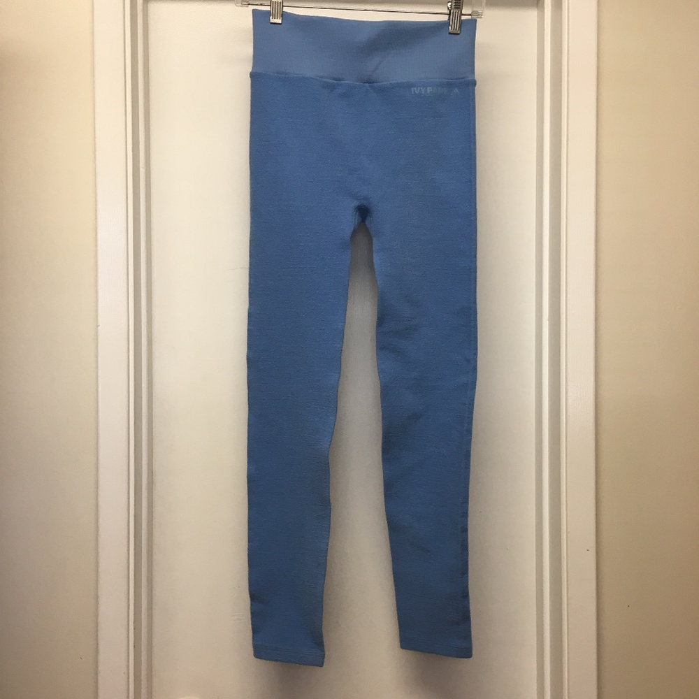 NWT Ivy Park x Adidas Light Blue 3 Stripes Terry Tight Legging - Picture 9 of 11